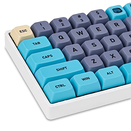 133 Keys PBT XDA Profile Keycaps Dye Sublimation Custom Keycap Set for Cherry MX Switches Mechanical Keyboard(Blue Cat)