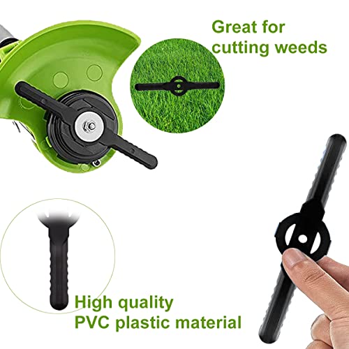 KINFIDTOW 50 Pieces Replacement Weed Wacker Head Plastic Blade, String Trimmer Blade Heads Replace Plastic Cutter Blades, Replacement Cordless String Trimmer Accessories