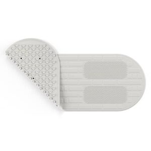 medline martha stewart bath mat with microban mold-resistant, mildew resistant for tub, shower, bathtub, bathroom – slip- resistant