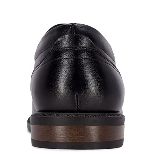NINE WEST Mens Monk Strap Loafer Dress Shoes I Moc-Toe Bit Slip-On Loafer I Fyfe Black 12