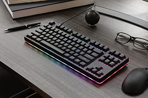 DROP Signature Series Mechanical Keyboard - Tenkeyless TKL (87 Key), Doubleshot Cherry Keycaps, Tactile Holy Panda Switches, Hot-Swap, Backlit RGB LED, USB-C, Aluminum Frame (Classic Midnight)