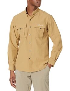 arctix men's summit long sleeve camp shirt, khaki, x-large