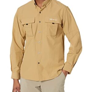 Arctix Men's Summit Long Sleeve Camp Shirt, Khaki, X-Large