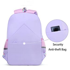 Pink Unicorn Backpack For Girls, Large Capacity Waterproof Bookbag Multifunction Casual Daypack Laptop Travel Bag For Teens