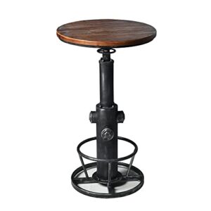 Topower Industrial Bar Table 38.58-48.43" Adjustable Pub Table Kitchen Dining Coffee Bistro Table Silver