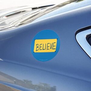 Ted Lasso Believe Automotive Car Window Locker Circle Bumper Sticker