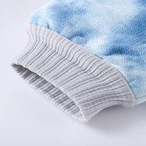 KDK Exfoliating Bath Gloves,Loofahs Body Scrub Mitts,Exfoliating Washcloth for Women and Men.(2PCS Pink&Blue Tie-dye)