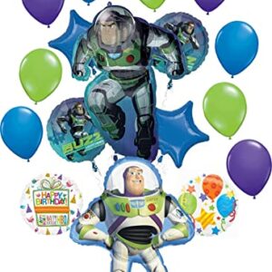 Buzz Lightyear Party Supplies Birthday Theme 17 pc Balloon Bouquet Decorations