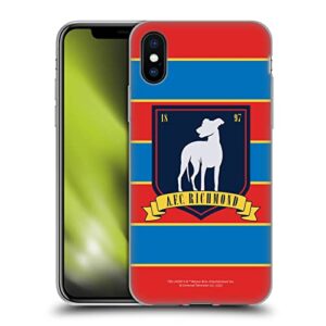 head case designs officially licensed ted lasso a.f.c richmond stripes season 1 graphics soft gel case compatible with apple iphone x/iphone xs