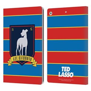 head case designs officially licensed ted lasso a.f.c richmond stripes season 1 graphics leather book wallet case cover compatible with apple ipad 10.2 2019/2020/2021