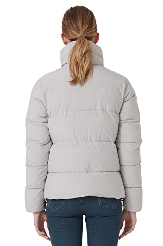 ROYAL MATRIX Women's Cropped Puffer Jacket Winter Lightweight puffer jacket Short Warm puffy Jacket (Grey, Medium)