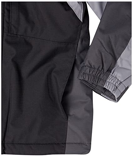 Under Armour Boys' Westward 3-in-1 Jacket, Removable Hood & Liner, Windproof & Water Repellant, Black Gray Block, 6