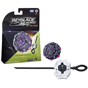 beyblade burst pro series variant lucius spinning top starter pack, defense type battling game top, toy for kids ages 8 and up
