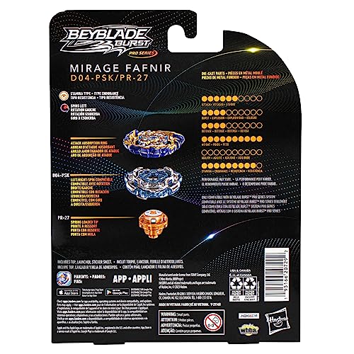 Beyblade Burst Pro Series Mirage Fafnir Spinning Top Starter Pack, Stamina Type Battling Game Top, Toy for Kids Ages 8 and Up