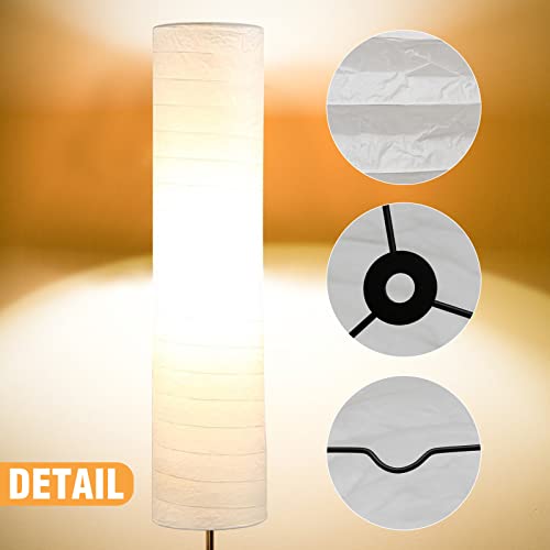 Saihisday Paper Floor Lamp Shade Floor Light Cover for Living Room Bedroom Bedside Decorations(Lampshade only, not including lamp and base)