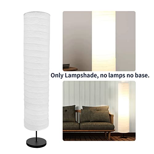 Saihisday Paper Floor Lamp Shade Floor Light Cover for Living Room Bedroom Bedside Decorations(Lampshade only, not including lamp and base)