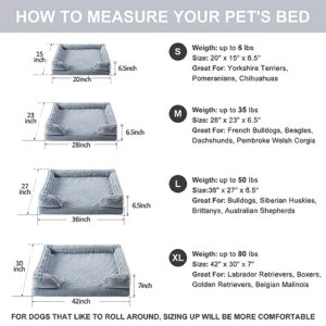 WNPETHOME Dog Beds for Large Dogs, Washable Dog Bed, Bolster Dog Sofa Bed with Waterproof Lining & Non-Skid Bottom, Orthopedic Egg Foam Dog Couch for Pet Sleeping, Pet Bed for Large Dogs