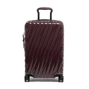 tumi - 19 degree international expandable 4-wheel carry on - hard shell carry on luggage - rolling carry on luggage for plane & international travel - beetroot