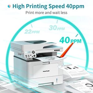 Pantum Laser Printer All in one Monochrome Multifunction Black and White Printer 40ppm,Auto Duplex,Copy＆Scan,Network and USB Only, BM5100ADN