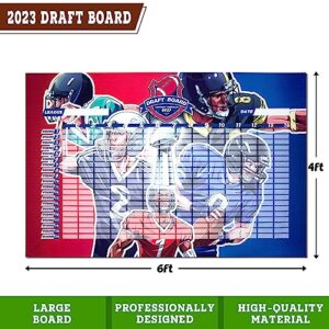Fantasy Football Draft Board 2023-2024 Kit, 580 Player Labels, 6 Feet x 4 Feet Board(14 Teams 20 Rounds), 2023 Top Rookie, Blank Label