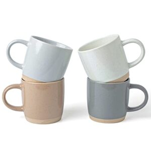 famiware milkyway coffee mugs, 12 oz coffee mug set for 4, tea cups with handle for coffee, tea, cocoa, milk, multi-color