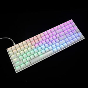 YMDK 120 Keys ABS ANSI ISO 1.5mm Blank Milk Fog OEM Profile Shine Through Keycap for MX Mechanical Keyboard RGB GK61 96 84 68 108 87