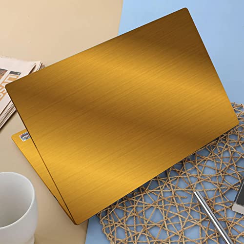 WADILE Stainless Steel Contact Paper Waterproof 15.7in X 78.7in, Metallic Peel and Stick Wallpaper, Self Adhesive Contact Paper for Countertops Kitchen Cabinet Refrigerator Appliances, Gold