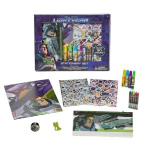 innovative designs disney pixar toy story buzz lightyear coloring art and sticker set for boys and girls, 30 pcs.
