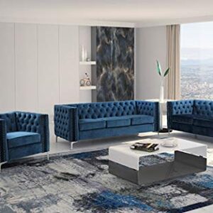 Best Master Furniture F004NSF Sofas, Blue