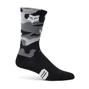 fox racing men's standard 8" ranger sock, black camo, l/xl
