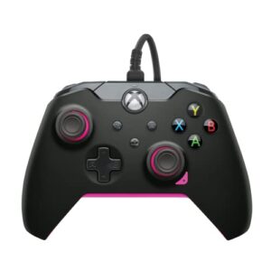 PDP Wired Xbox Game Controller - Xbox Series X|S/Xbox One, Dual Vibration Gamepad, App Supported - Fuse Black/Pink (Amazon Exclusive)