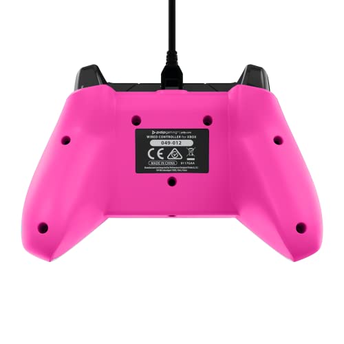 PDP Wired Xbox Game Controller - Xbox Series X|S/Xbox One, Dual Vibration Gamepad, App Supported - Fuse Black/Pink (Amazon Exclusive)