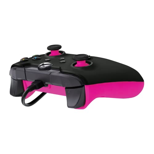 PDP Wired Xbox Game Controller - Xbox Series X|S/Xbox One, Dual Vibration Gamepad, App Supported - Fuse Black/Pink (Amazon Exclusive)