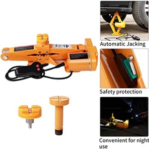 Electric Car Jack Kit ROGTZ Electric Scissor Jack 3 Ton All-in-one Automatic 12v Scissor Lift Jack with Hand Crank for Tire Change Replacement