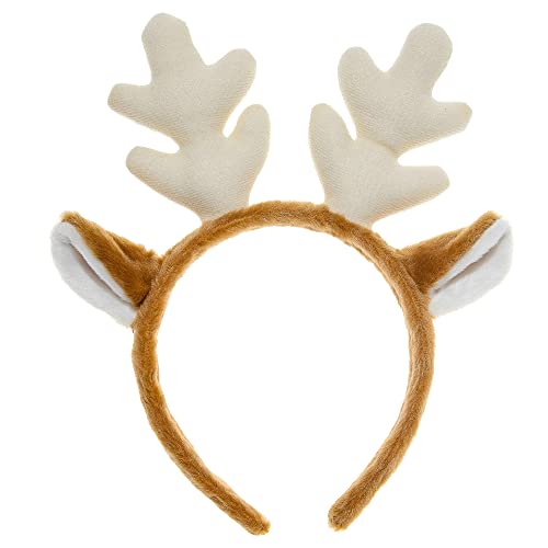 Olivemont Reindeer headband for Christmas party costume with deer antlers and ears