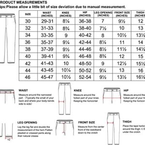 YUCENFU Mens Straight Fit Stretch Casual Pants Elastic Waist Casual Pants for Men(WZHS30L40W) Black