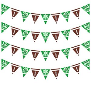football party supplies football paper pennant bunting american football theme triangle flags banner for birthday party decorations