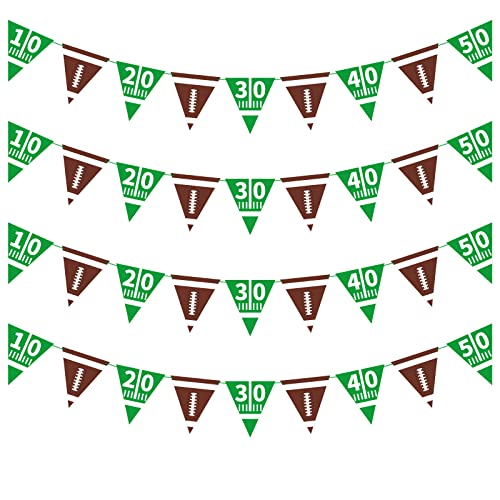 Football Party Supplies Football Paper Pennant Bunting American Football Theme Triangle Flags Banner for Birthday Party Decorations