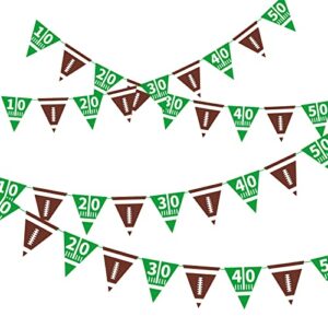 Football Party Supplies Football Paper Pennant Bunting American Football Theme Triangle Flags Banner for Birthday Party Decorations