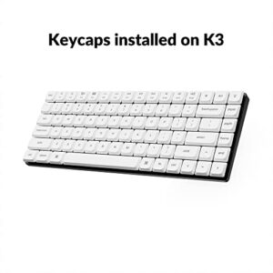 Keychron Low-Profile Double Shot PBT Keycap Set - White
