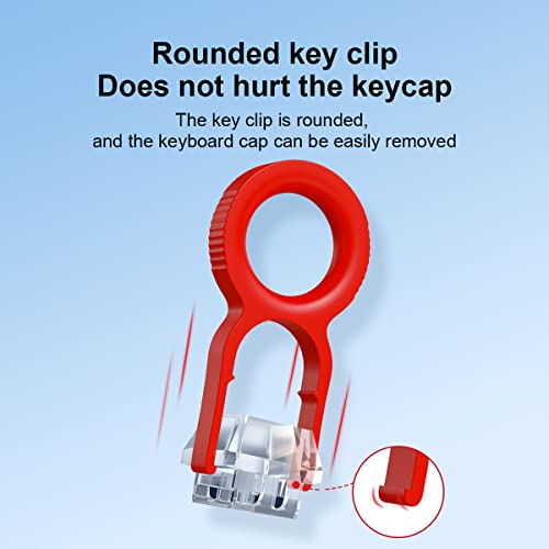 Hagibis Keycap Puller for Mechanical Keyboard, 3 Pcs Tricolor Rounded Keycap Remover Tool Computer Cleaning Kit for Gaming Keyboard, PC