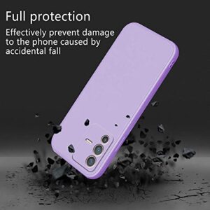 Wousunly Compatible with Vivo V23 5G Case Silicone Liquid Dark Green, Soft Smooth Touch Vivo V23 5G Phone Case Silicone Shockproof Thin Cover (Vivo V23 5G, Purple)