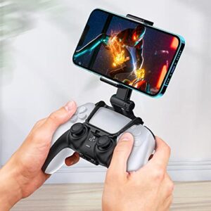 WixGear PS5 Controller Phone Mount Clip, Mobile Gaming Clip CellPhone Stand Holder Replacement for Playstation 5 Dualsense Controller Remote Play