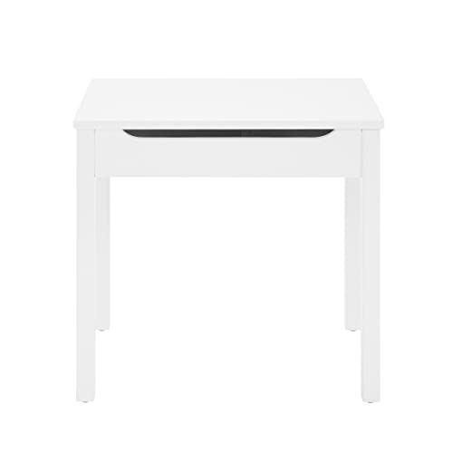 Amazon Basics Wood Lift-Top Kids Rectangular Study Desk, White