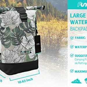 FunWater Waterproof Backpack Marine Dry Bag, 13L Floating Dry Backpack for Kayaking,Camping,Surfing,Boating,Hiking,Fishing