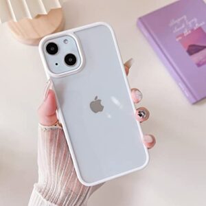 ZTOFERA Compatible with iPhone 13 Case Clear, Anti-Scratch Crystal Transparent Shockproof Protective Case for iPhone 13 - White