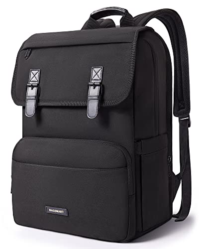 BAGSMART Laptop Backpack, Backpack For Men Women,Black Travel Backpack Fits 17.3 Inch Computer Work Back Pack College Bag With Charging Port