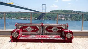 maroon sectional sofas, arabic majlis, turkish rug, sofa bed, terrace sofa, floor couch, yoga sofa, living room furniture, loveseat sofa (sofa only, 4'' thickness (10 cm))