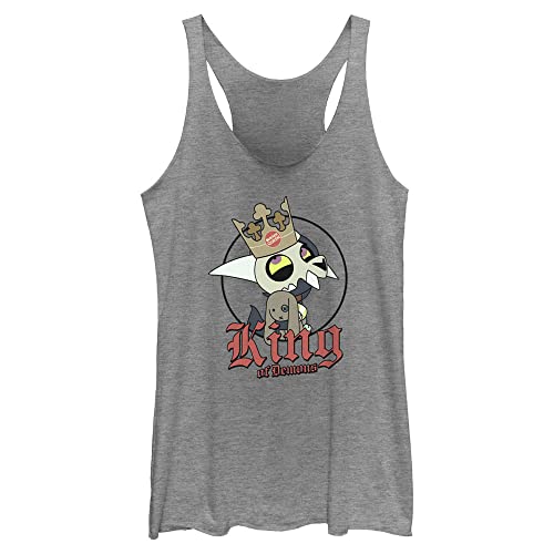 Disney Owl House King of Demons Women's Racerback Tank Top, Gray Heather, Medium