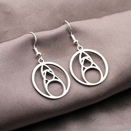 The Owl House Inspired Gift Fire Glyph Charm Earring for Her Owl House Fans Gift (Fire Glyph Earring)
